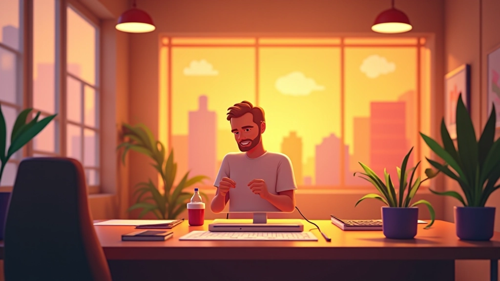 Storyboard d'animation avec palette de couleurs chaudes créant ambiance énergique et dynamique