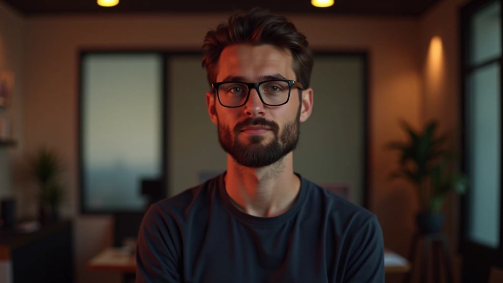 Portrait d'animateur professionnel travaillant sur écran motion design, expression concentrée, studio d'animation moderne
